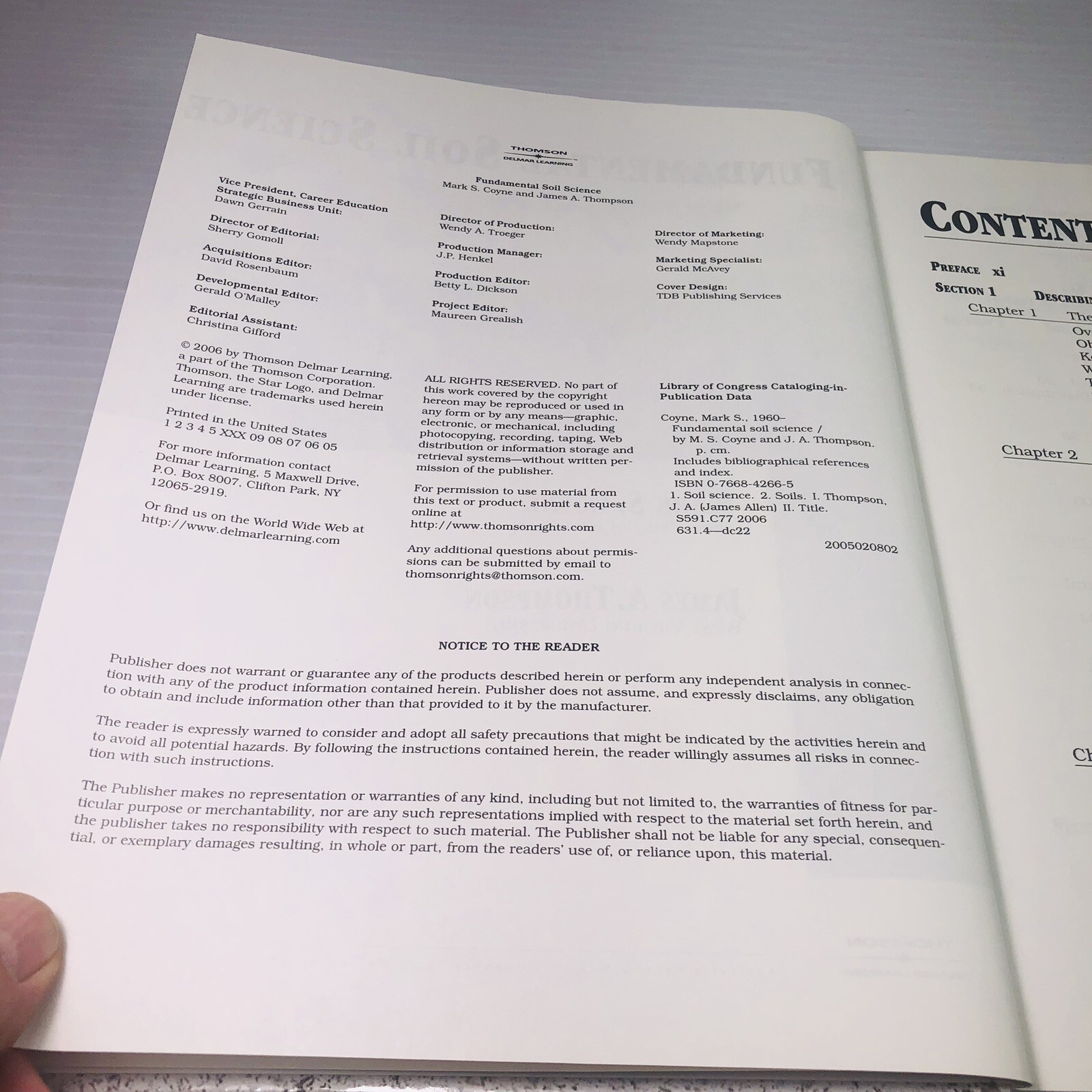 Fundamental Soil Science by Mark S. Coyne and James A. Thompson (2005,…