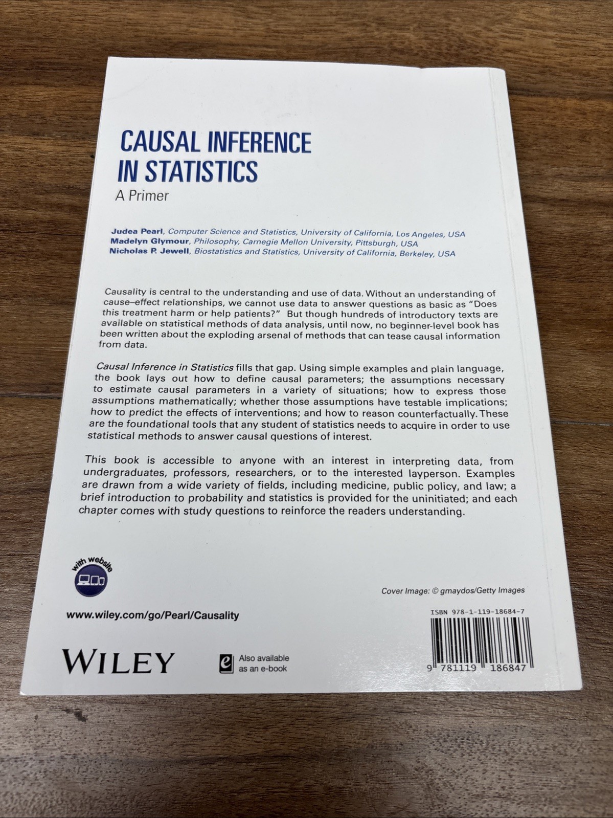 Causal Inference in Statistics: A Primer Pearl, Judea, Madelyn Glymour and Nicho