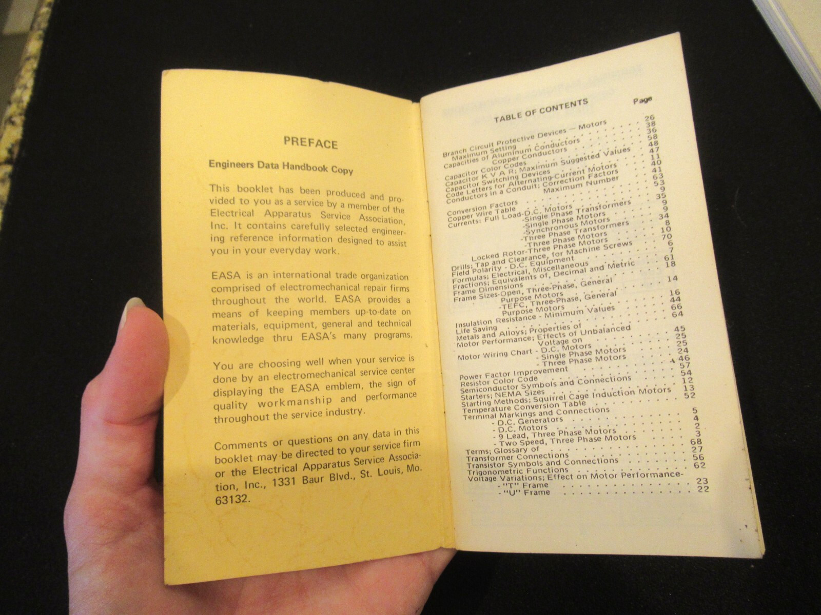 Electrical Engineering Pocket Handbook, c. 1980s