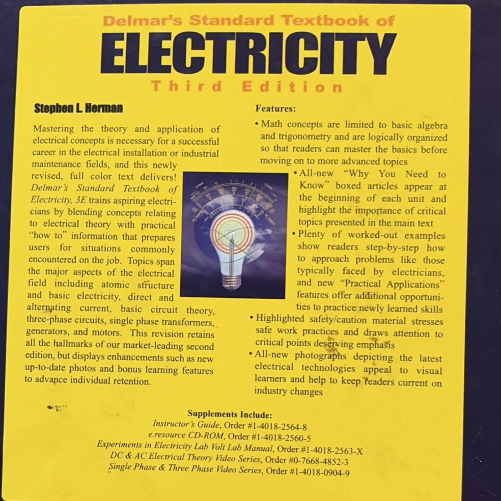 Delmar’s Standard Textbook of Electricity Third Edition, Herman, Hardcover