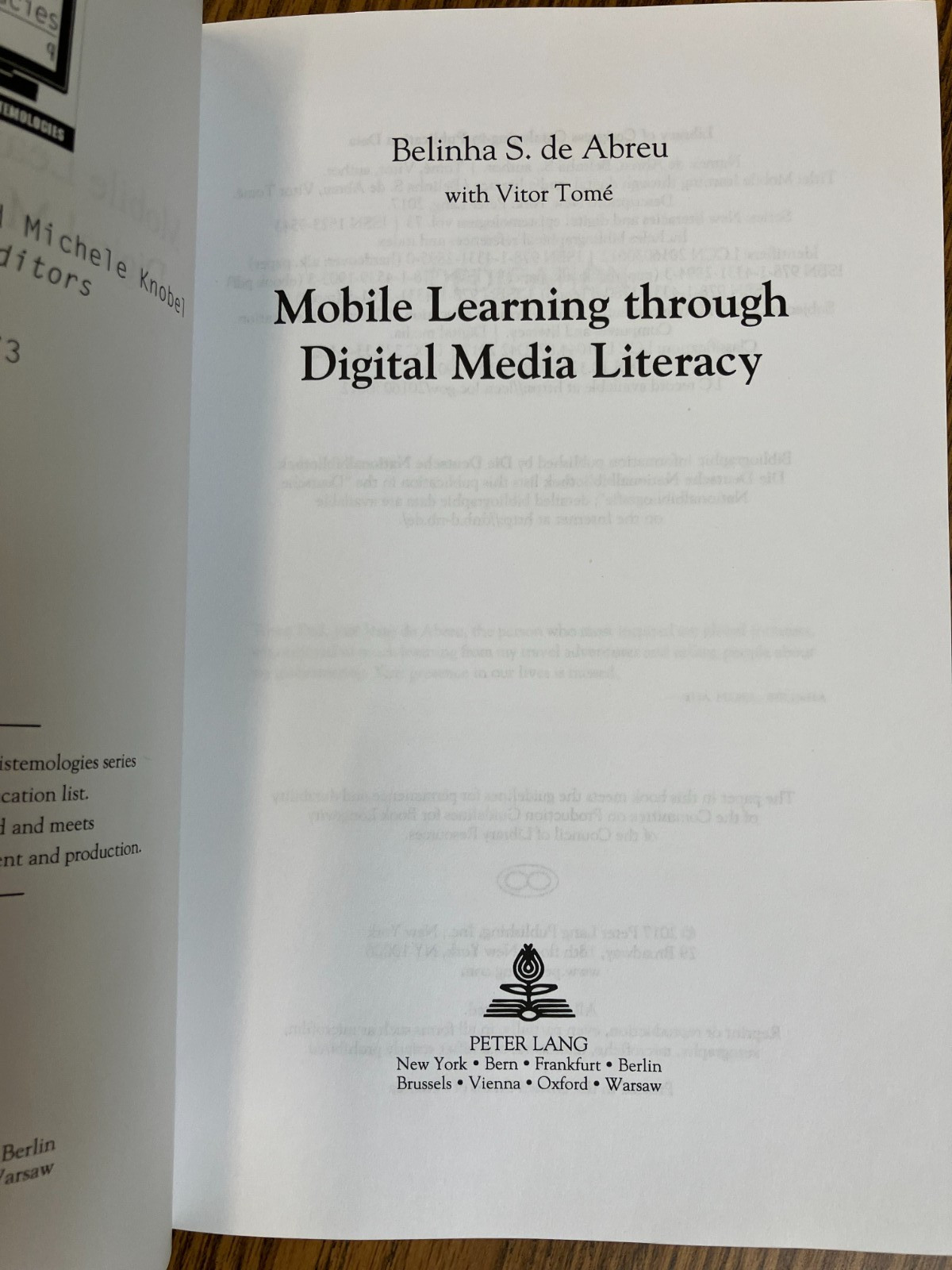 Mobile Learning Through Digital Media Literacy, Belinha de Abreu, TPB 2017