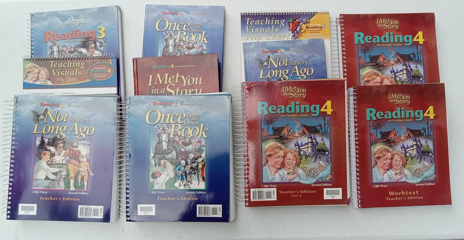 BJU Bob Jones Reading books 3 & 4, Non-Complete Set.