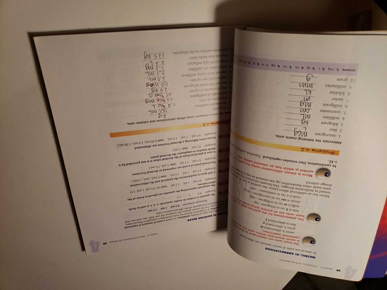 Dimensional Analysis for Meds, 4th Edition by Curren, Anna M. Has Writing Inside