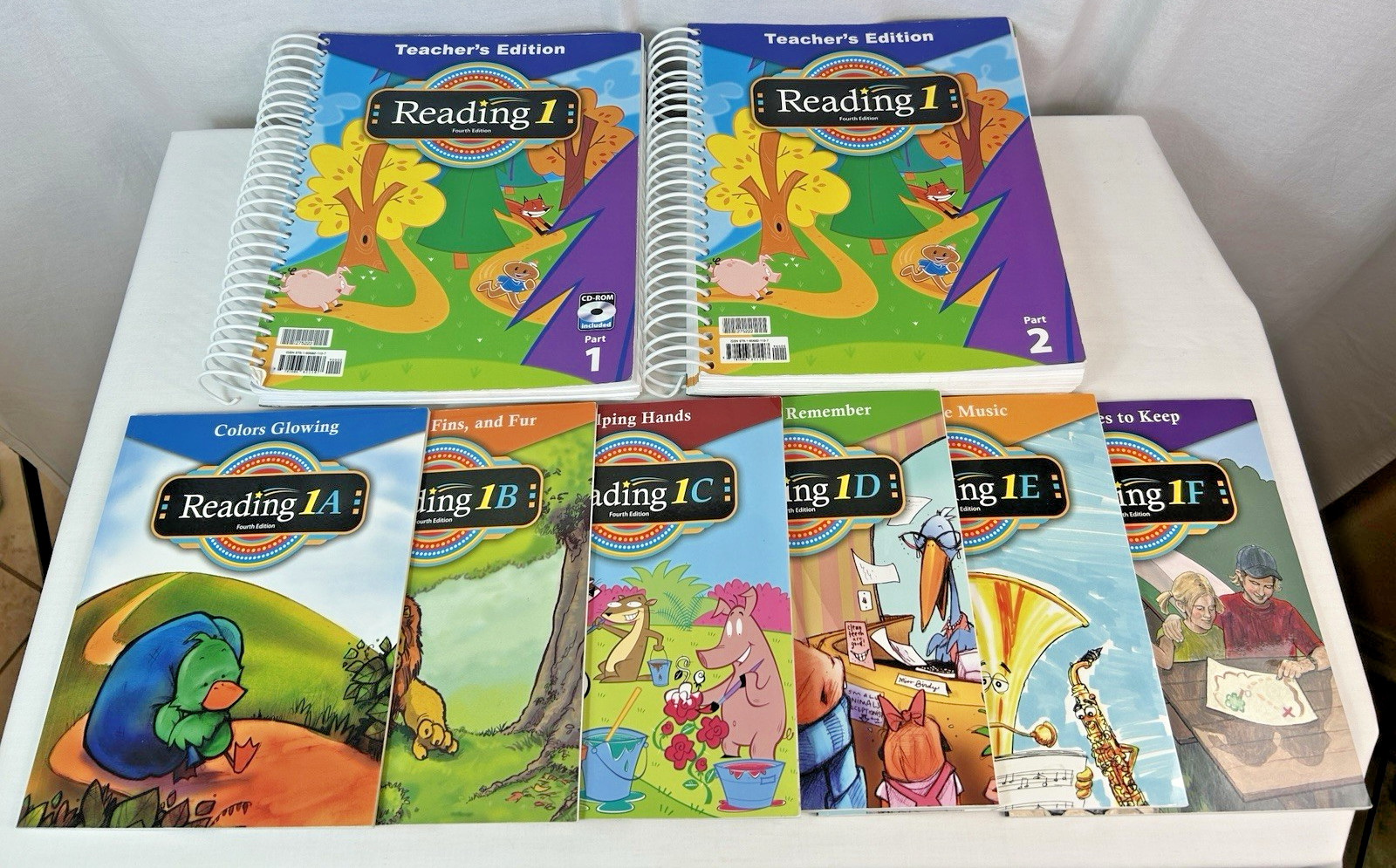 BJU Press Reading 1 Set Student Text Teachers Edition Parts 1 & 2 4th Edition
