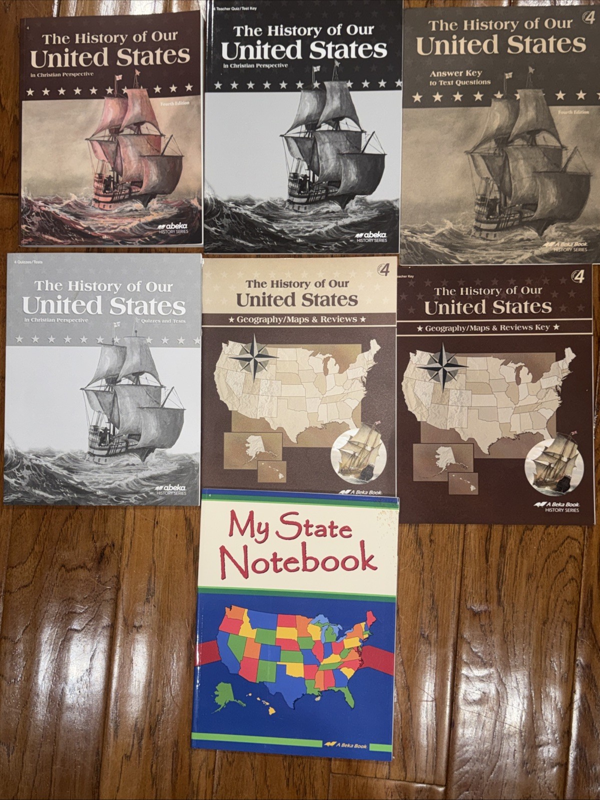 Abeka History of Our United States Teachers Textbook Key Maps Tests.. Lot Of 7