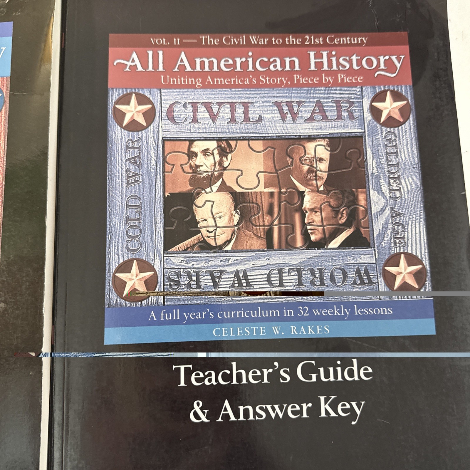 ALL AMERICAN HISTORY volumes 1 & 2 , student readers , Teachers Keys 1 & 2