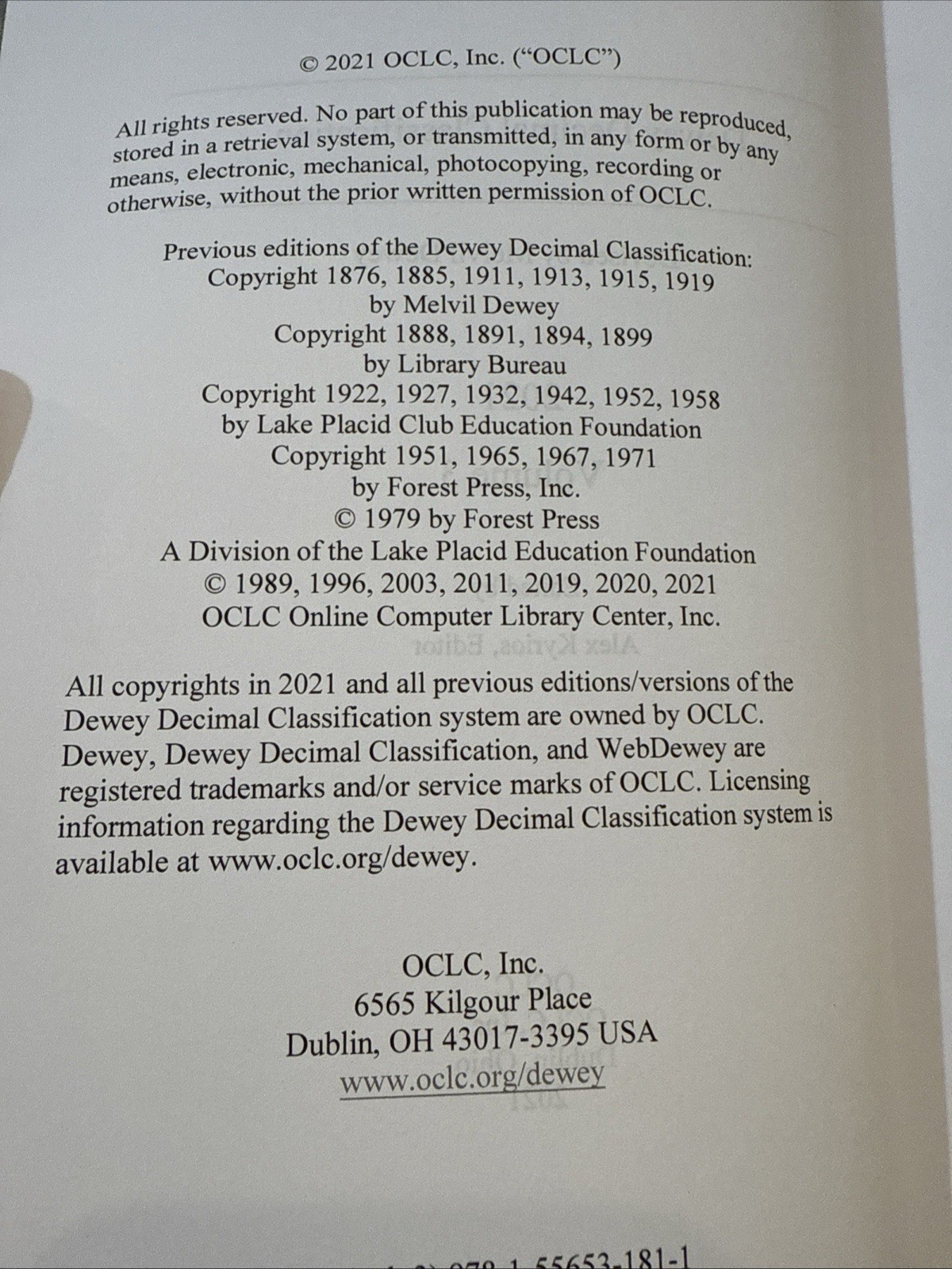 Dewey Decimal Classification, 2023 (Schedules 600-999) (Volume 3 of 4) by Kyrios