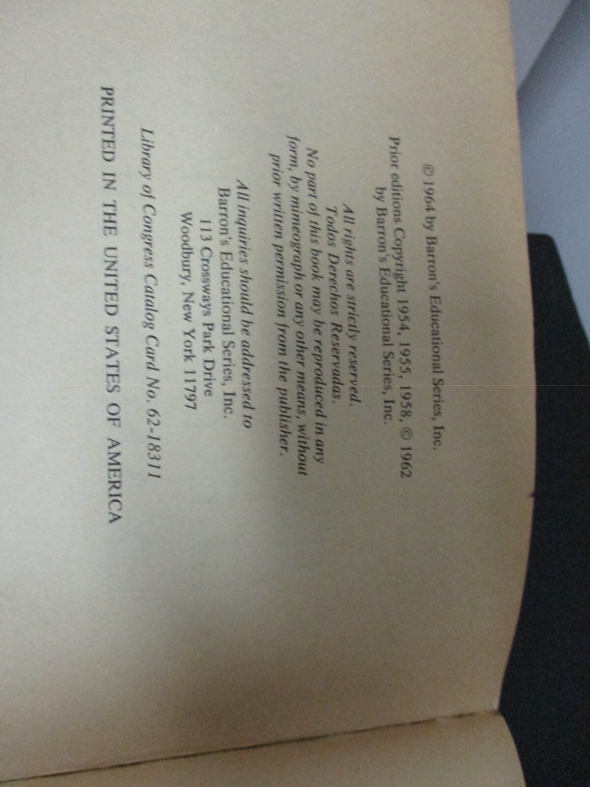 Barron’s College Entrance Exams 1964 paperback-How To Prepare