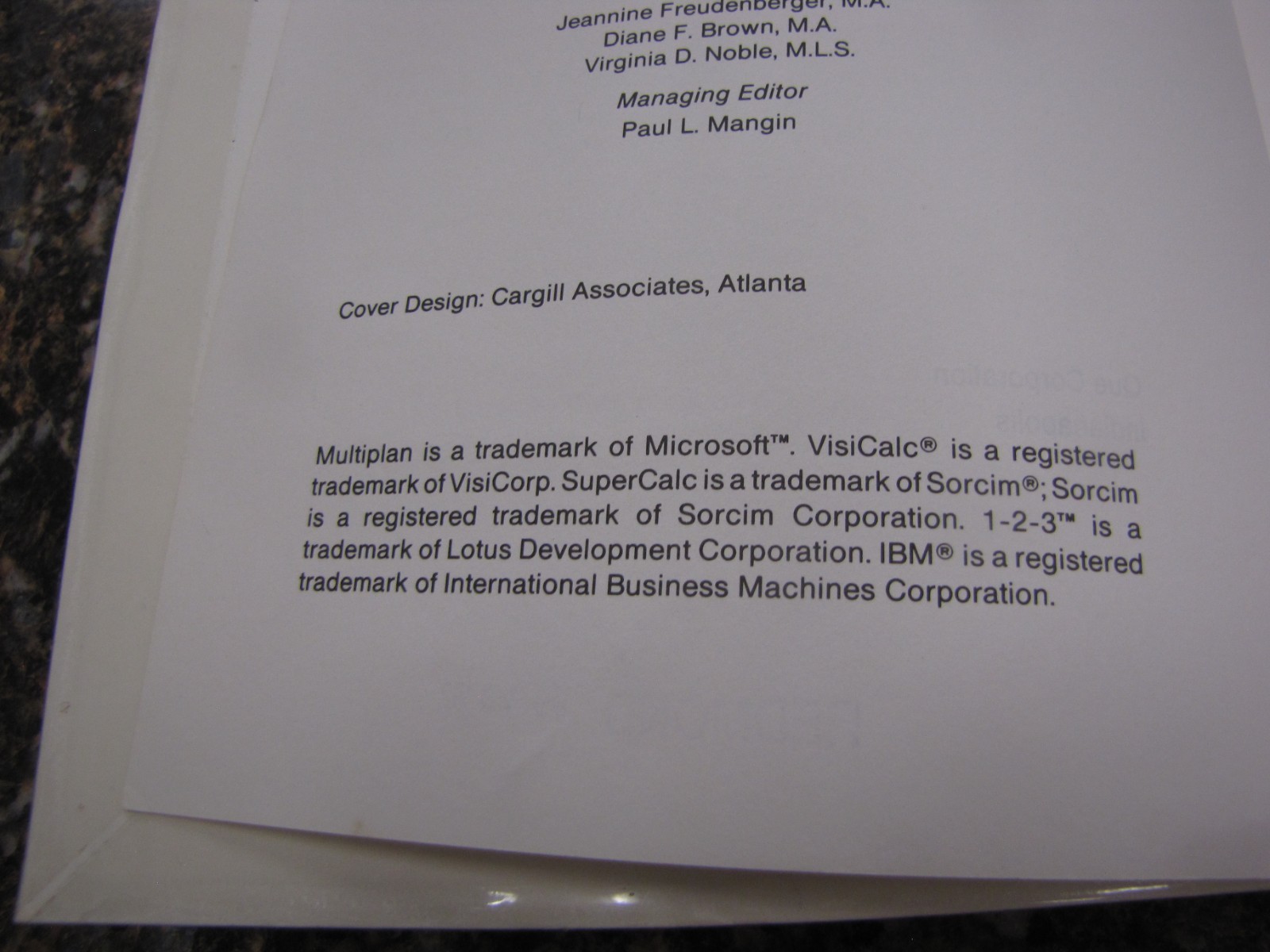 Vintage Multiplan Models for Business by QUE – JD518