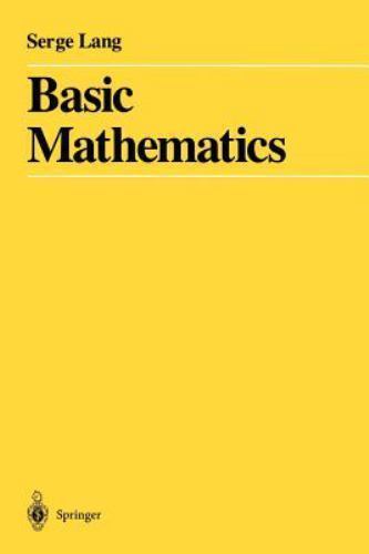 Basic Mathematics, Paperback by Lang, Serge, Like New Used, Free shipping in …