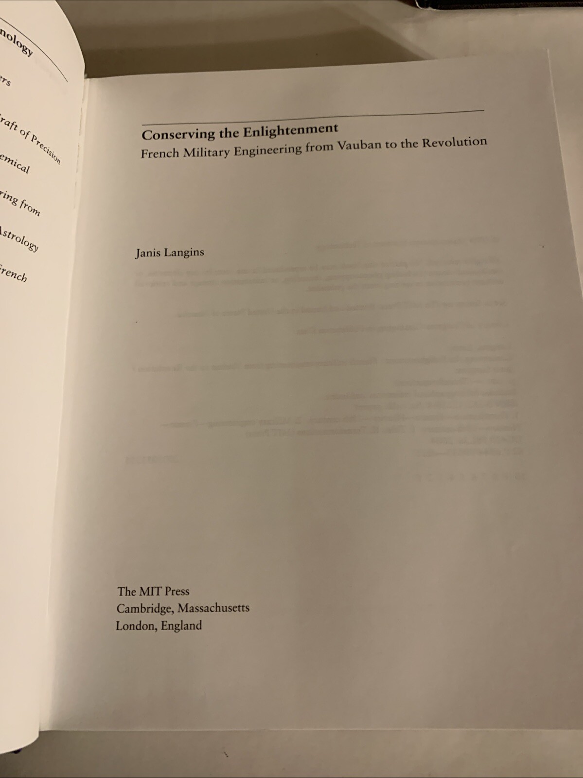 Conserving the Enlightenment: French Military Engineering from Vauban to the Rev