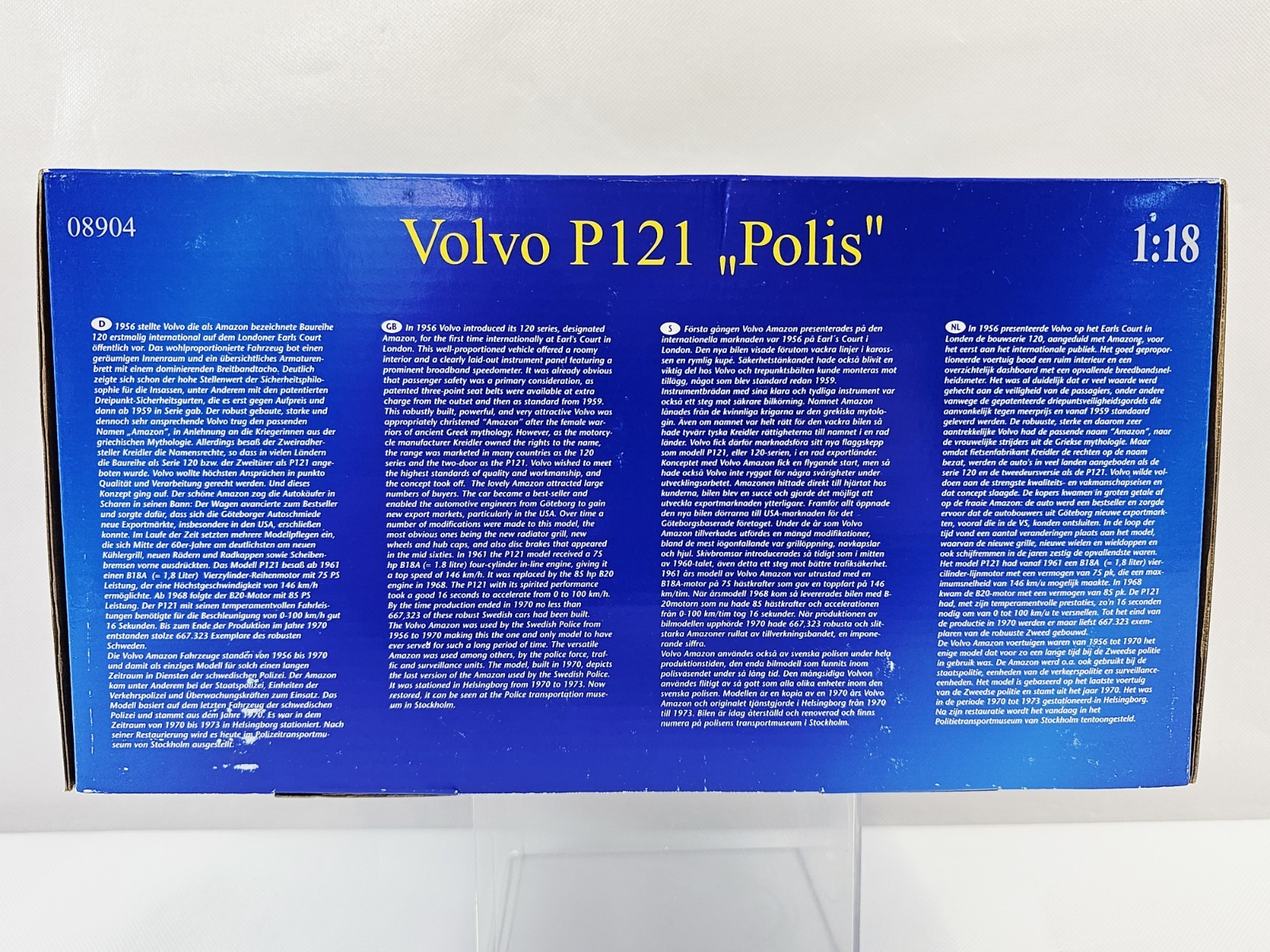 DEFECTIVE Revell Volvo P121 Polis Police Diecast Model Car 118 Scale G3D