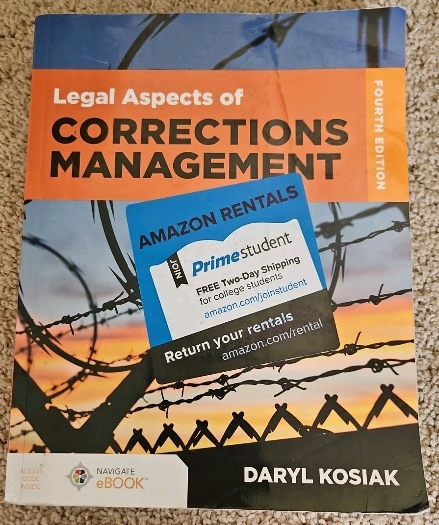 Jones & Bartlett Learning Legal Aspects of Corrections Management 4th Ed Kosiak