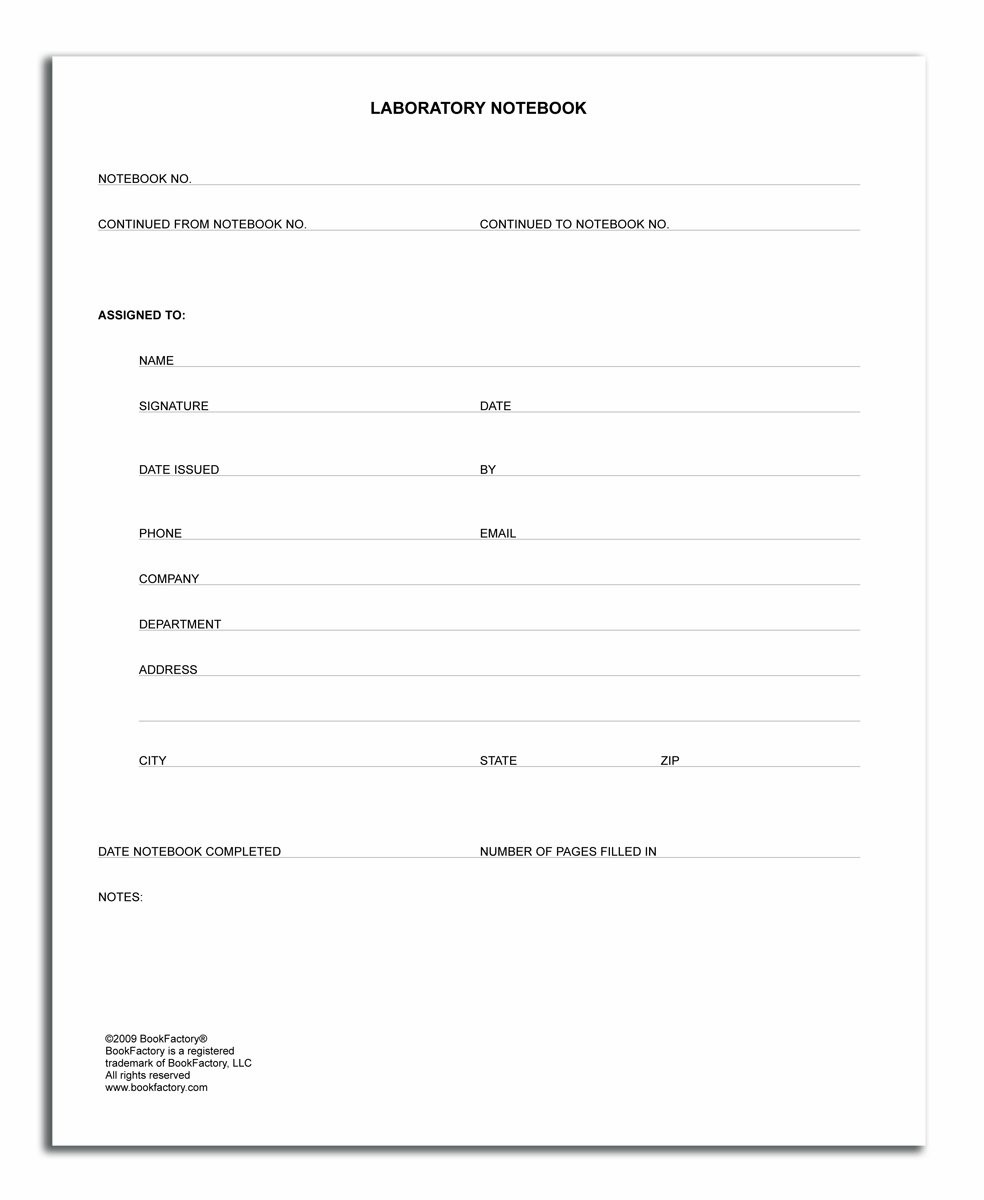 Lab Notebook/Laboratory Notebook – Professional Grade – 240 Pages 8” x 10” …