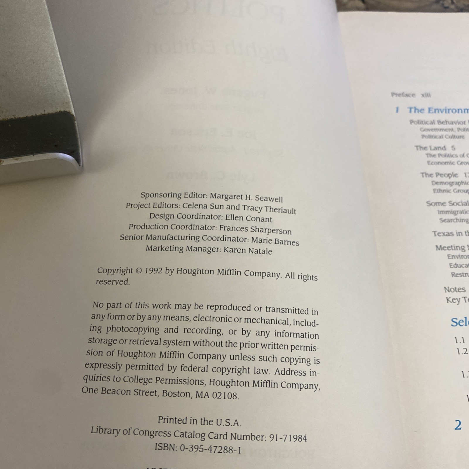 Practicing Texas Politics, Eighth Edition (1992)