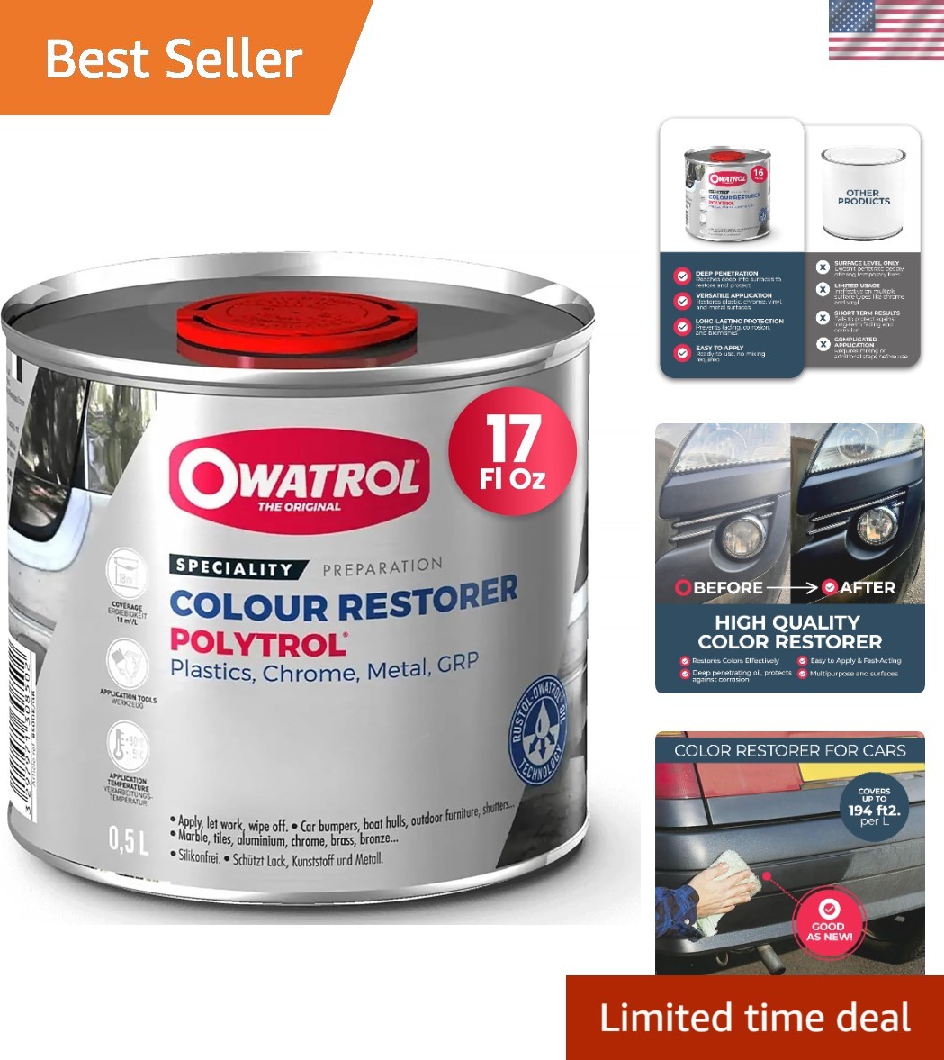 OWATROL Polytrol Plastic Restorer for Cars 17 Oz, Color Restorer, Car Bumpers…