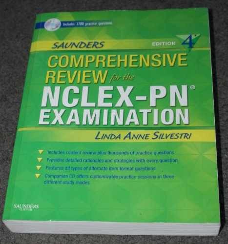 Saunders Comprehensive Review – Paperback, by Silvestri PhD RN – Acceptable w