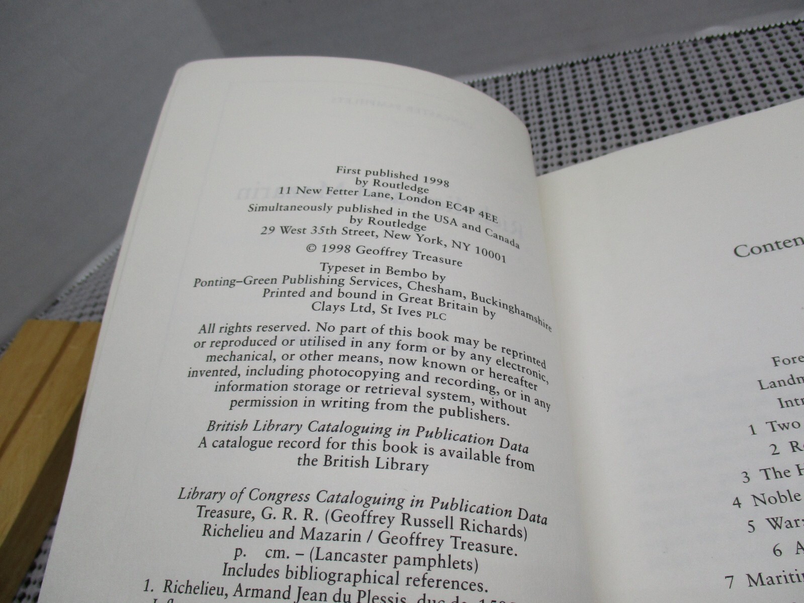 Richelieu and Mazarin (Lancaster Pamphlets) Paperback Used Textbook