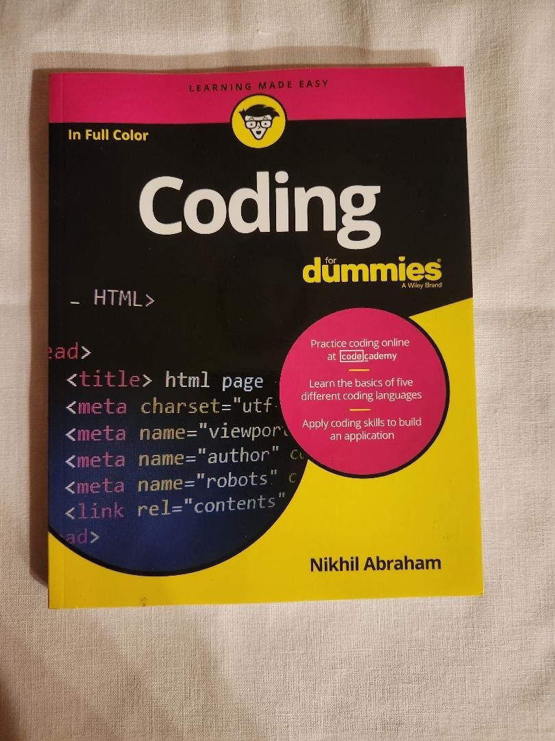 Coding for Dummies by Nikhil Abraham (2016, Trade Paperback)