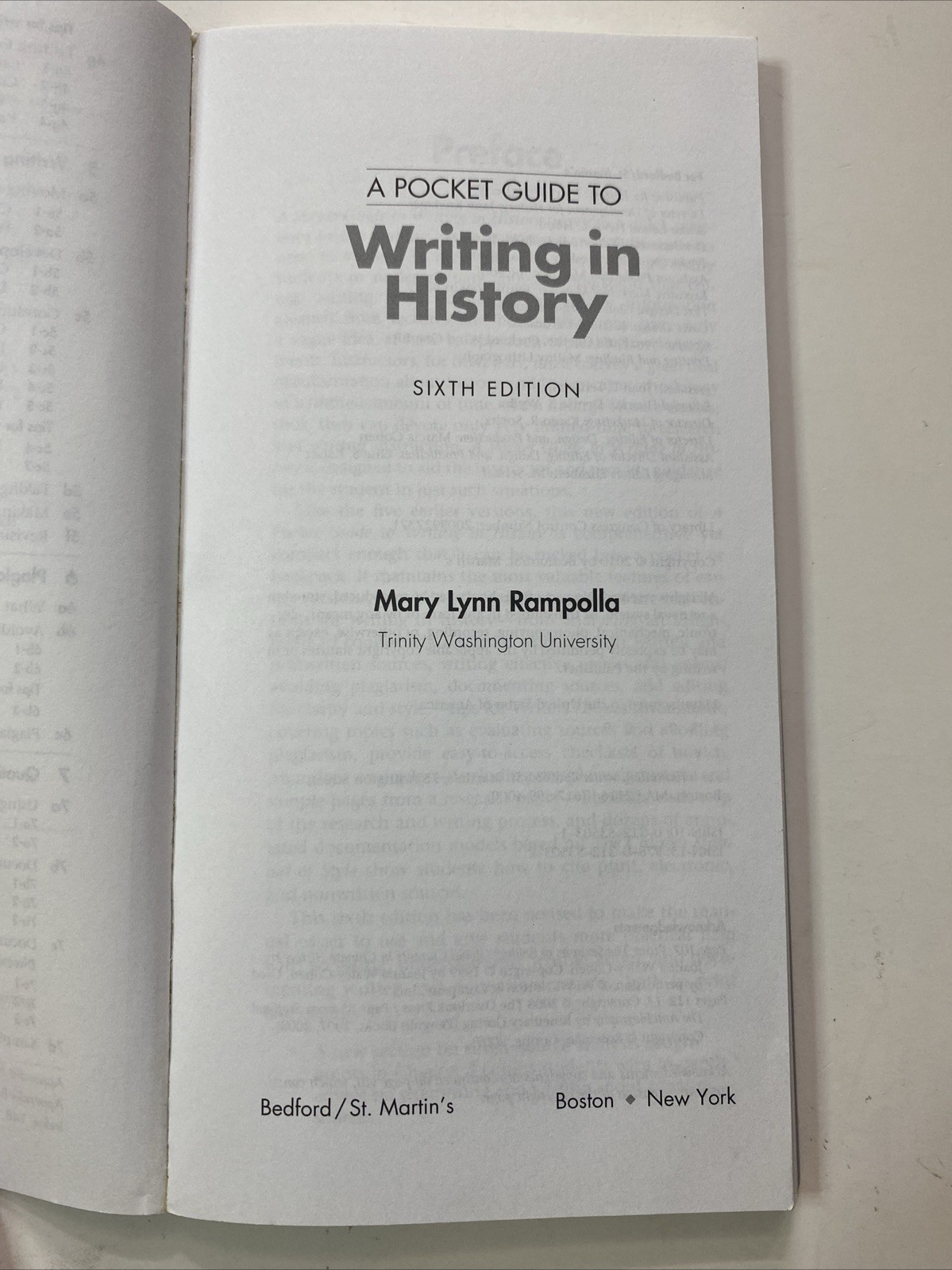 Pocket Guide to Writing in History by Mary Lynn Rampolla (2009, Trade Paperback)
