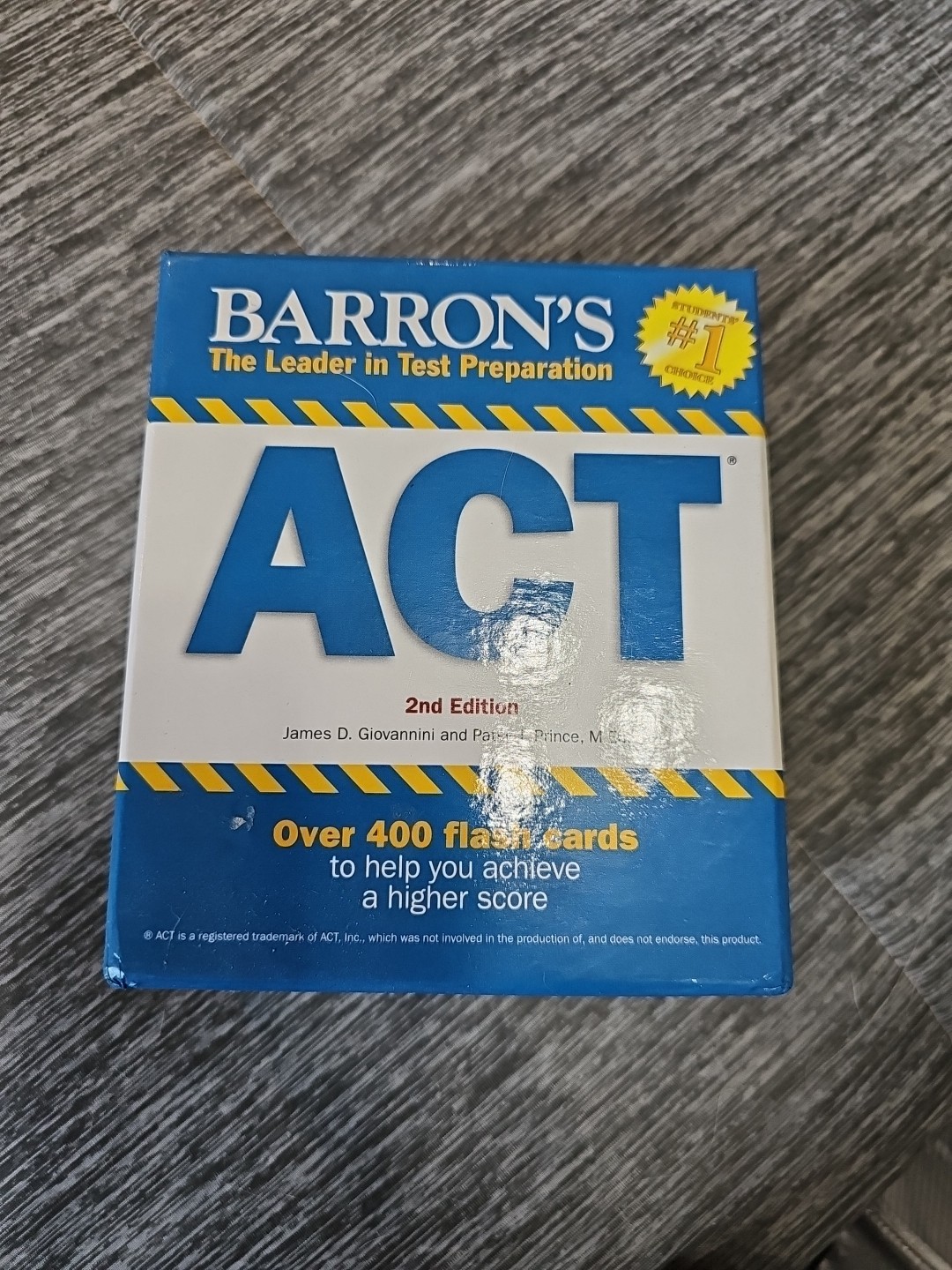 Barron’s ACT Flash Cards 2nd Edition 410 Cards Test Prep Set