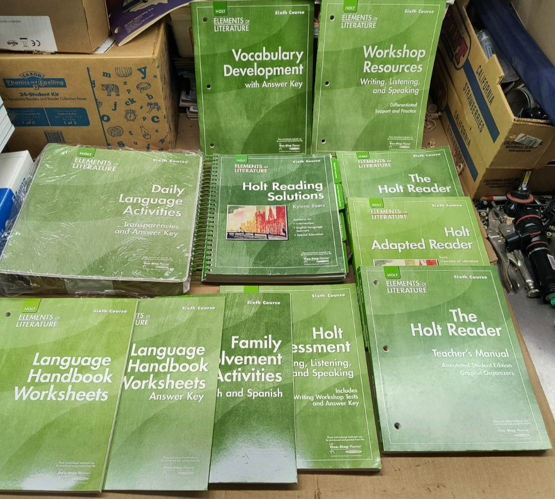 Holt Elements of Literature 6th Course Bundle inc Teacher Materials