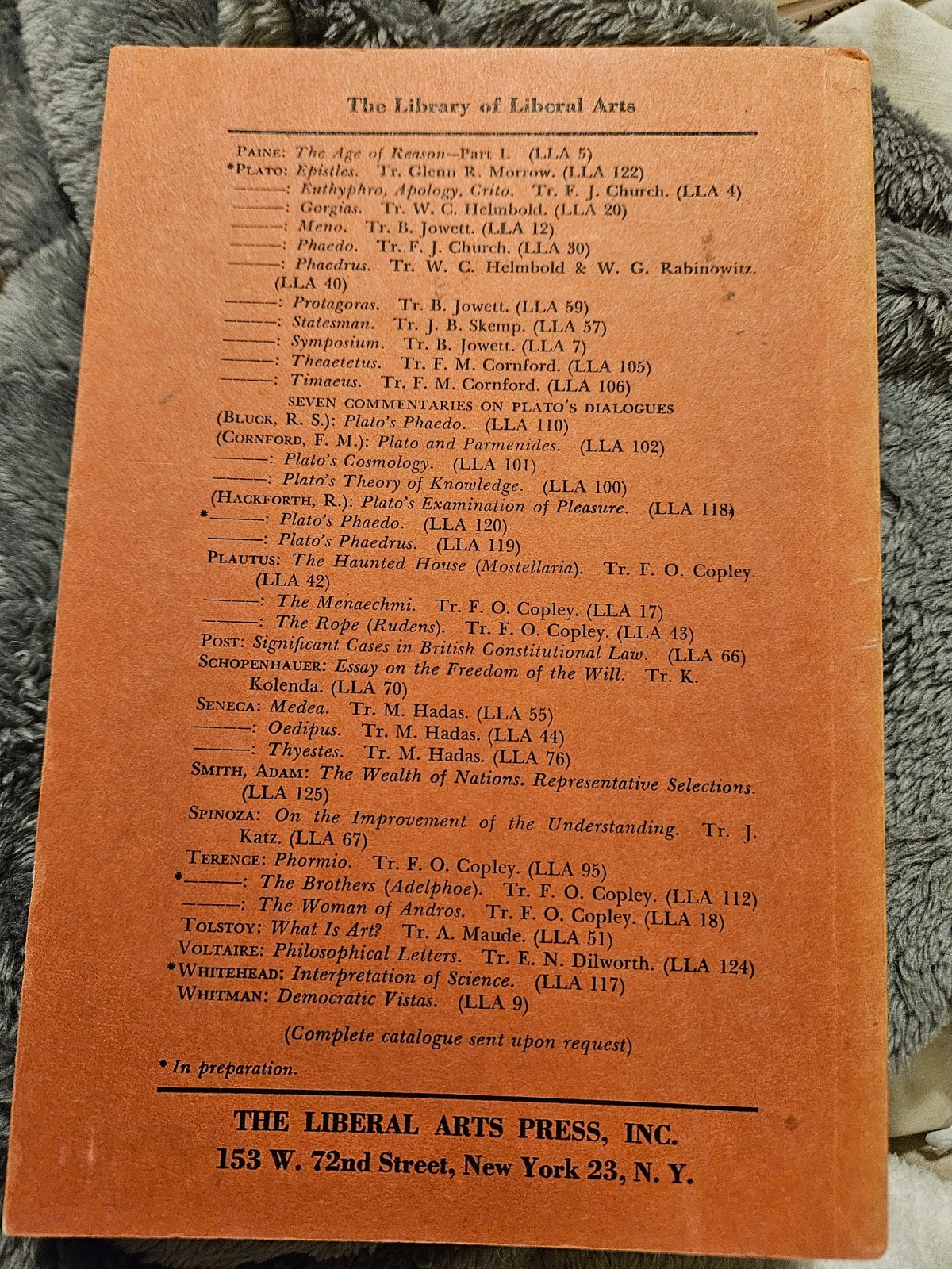 On Liberty By John Stuart Mill, RARE Liberal Arts Press (1956) Edition