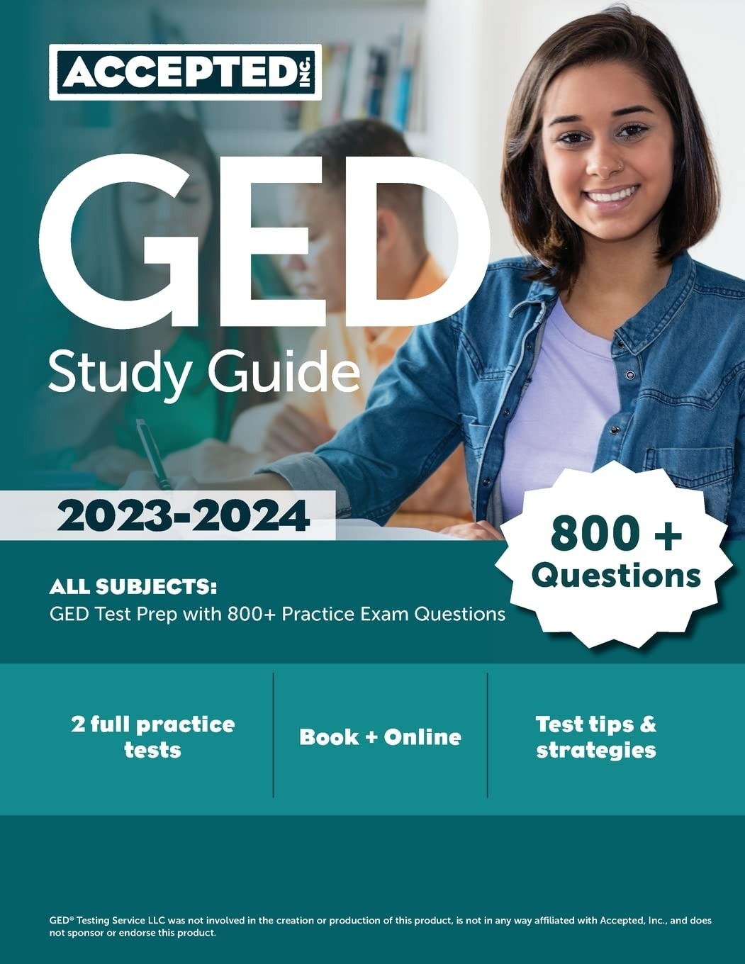 GED Study Guide 2023 to 2024 All Subjects GED Test Prep with 800 Practice Exam