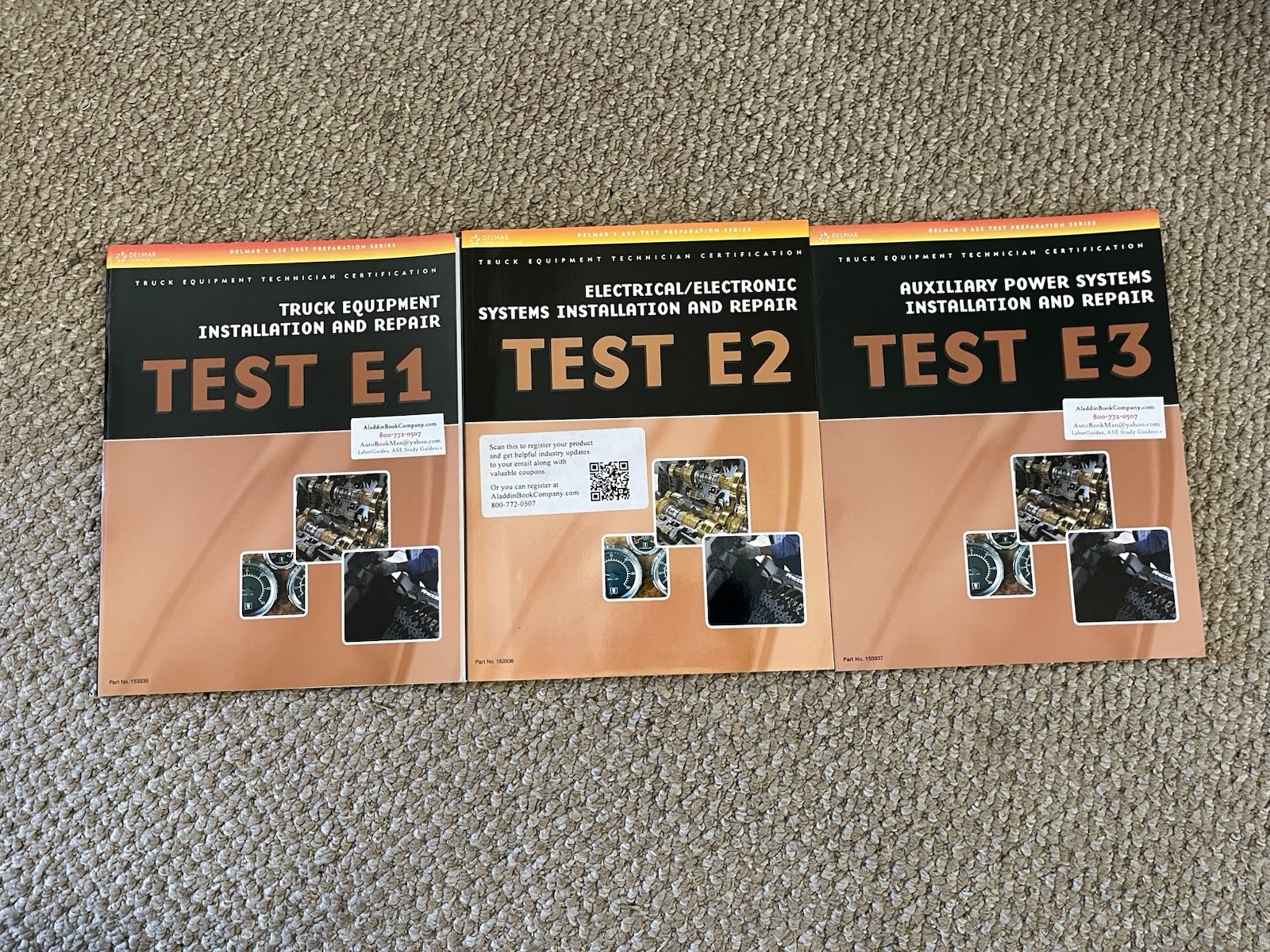 ASE Truck Equipment Series E1 E2 E3 ASE Study Guide Book