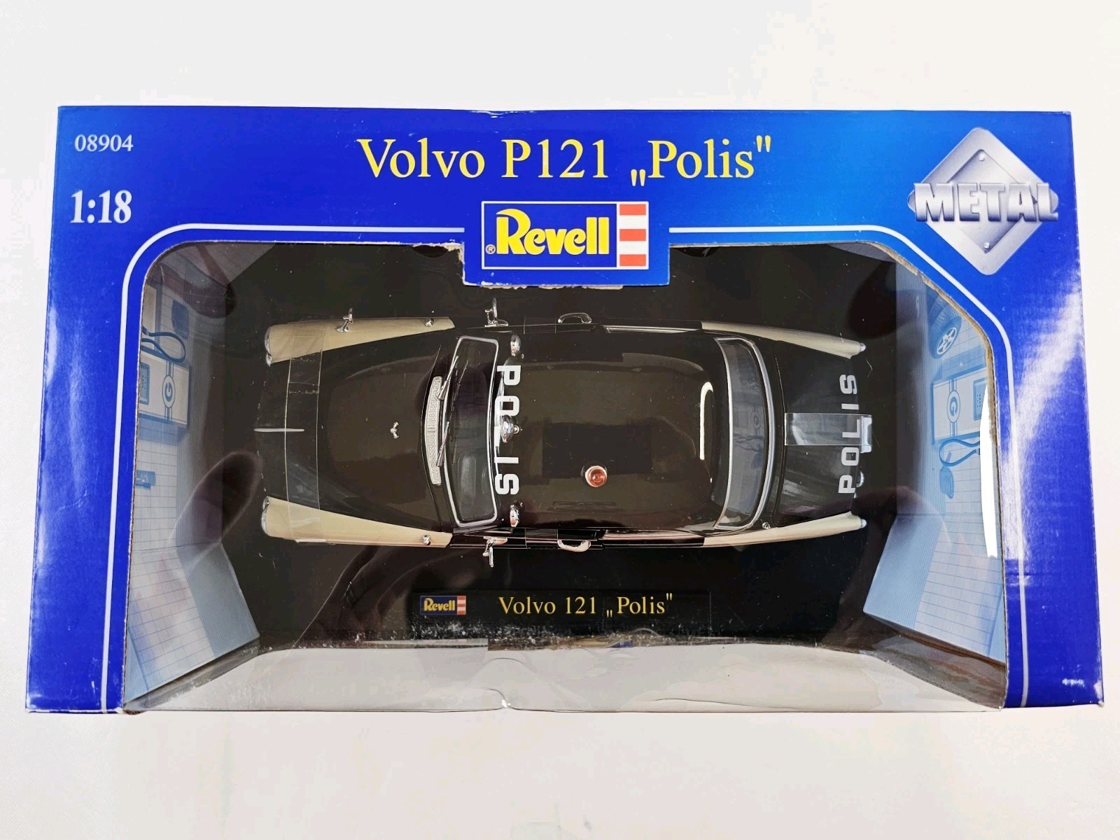 DEFECTIVE Revell Volvo P121 Polis Police Diecast Model Car 118 Scale G3D