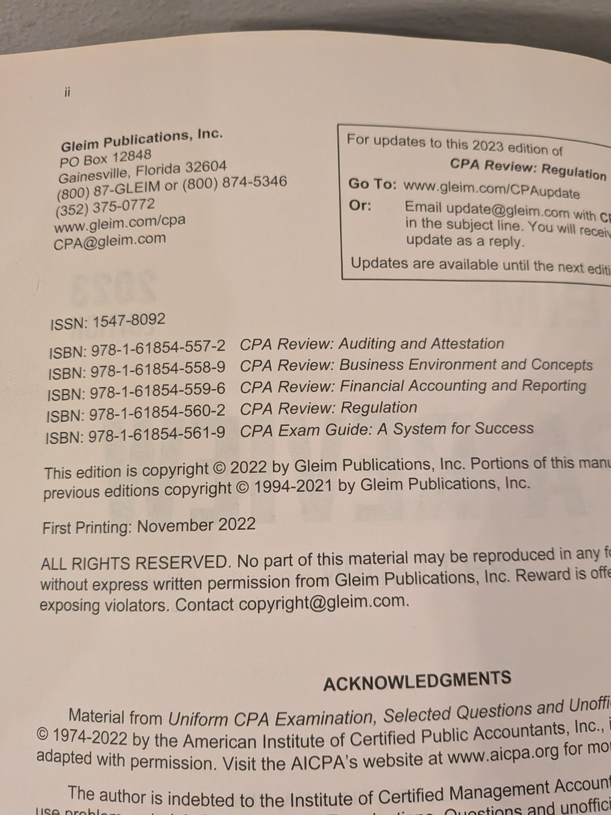 ??Gleim CPA Review Regulation REG 2023 Edition Irvin Gleim??