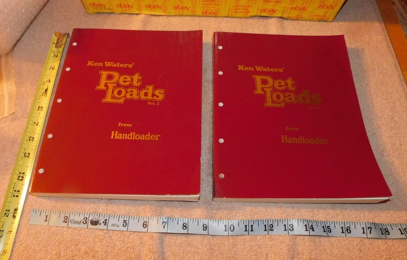 Ken Waters Pet Loads from Handloader Volume 1 and 2 5th Edition 1990 Good to VG