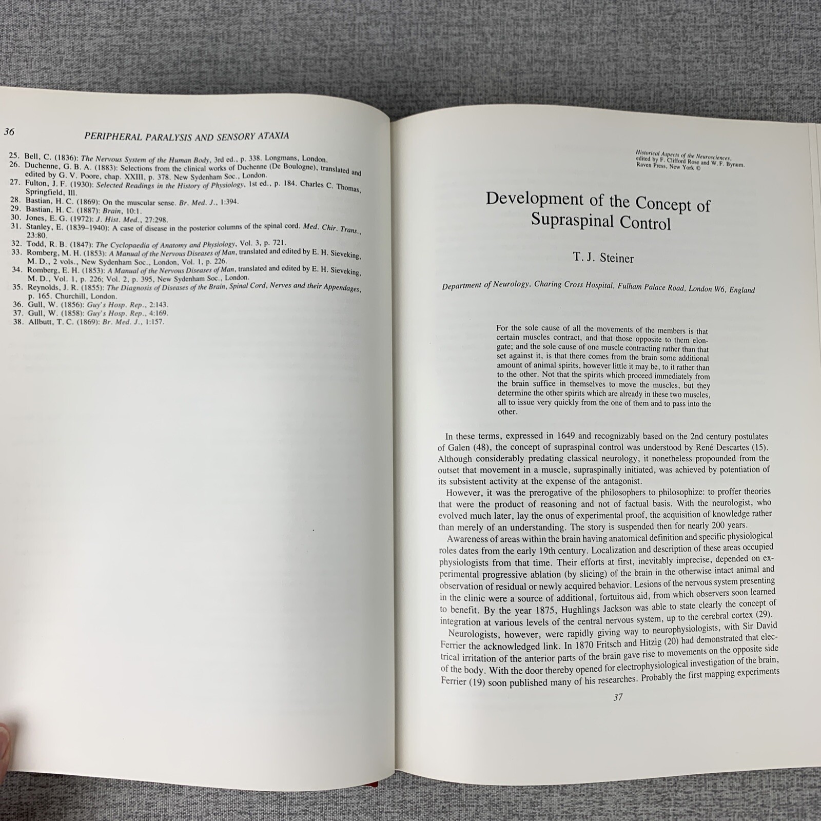Historical Aspects of the Neurosciences By Rose & Bynum