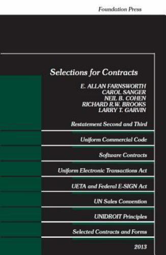 Selections for Contracts; Selected Statutes- paperback, 160930361X, E Farnsworth