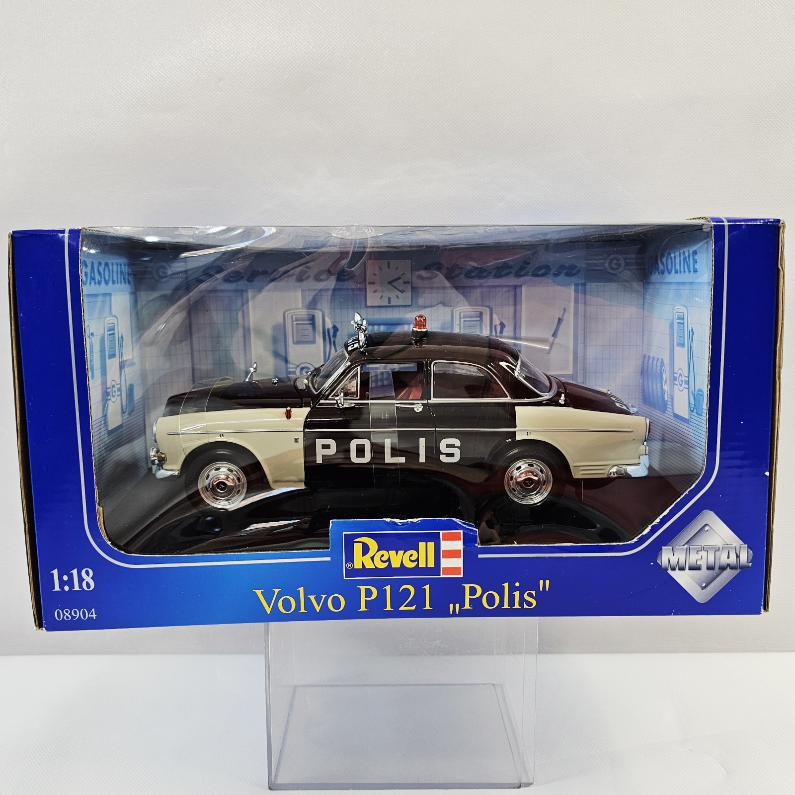 DEFECTIVE Revell Volvo P121 Polis Police Diecast Model Car 118 Scale G3D