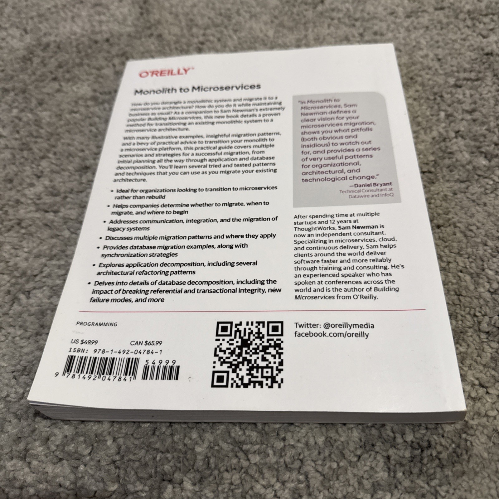 Monolith to Microservices : Evolutionary by Sam Newman (2019, Trade Paperback)