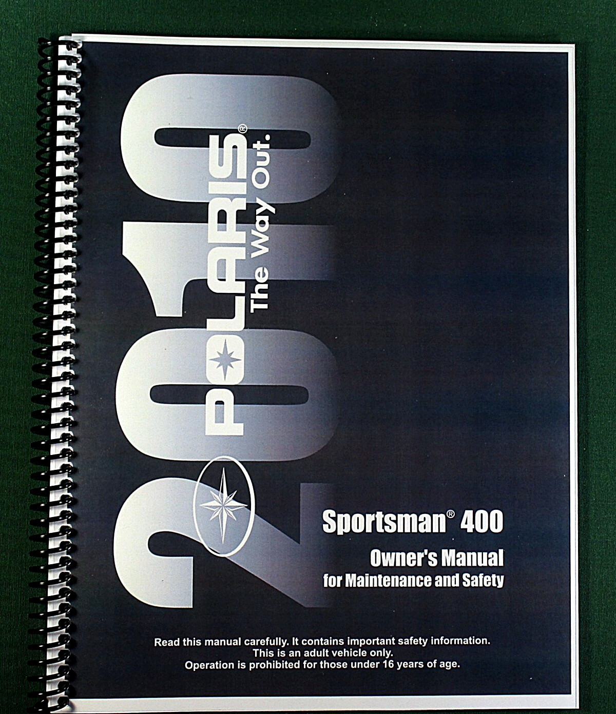 2010 Polaris Sportsman 400 Owner’s Manual: 133 Pages & Protective Covers!