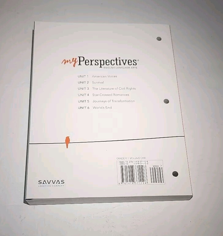 My Perspective English Language Arts Grade 9 Volume 1 BRAND NEW