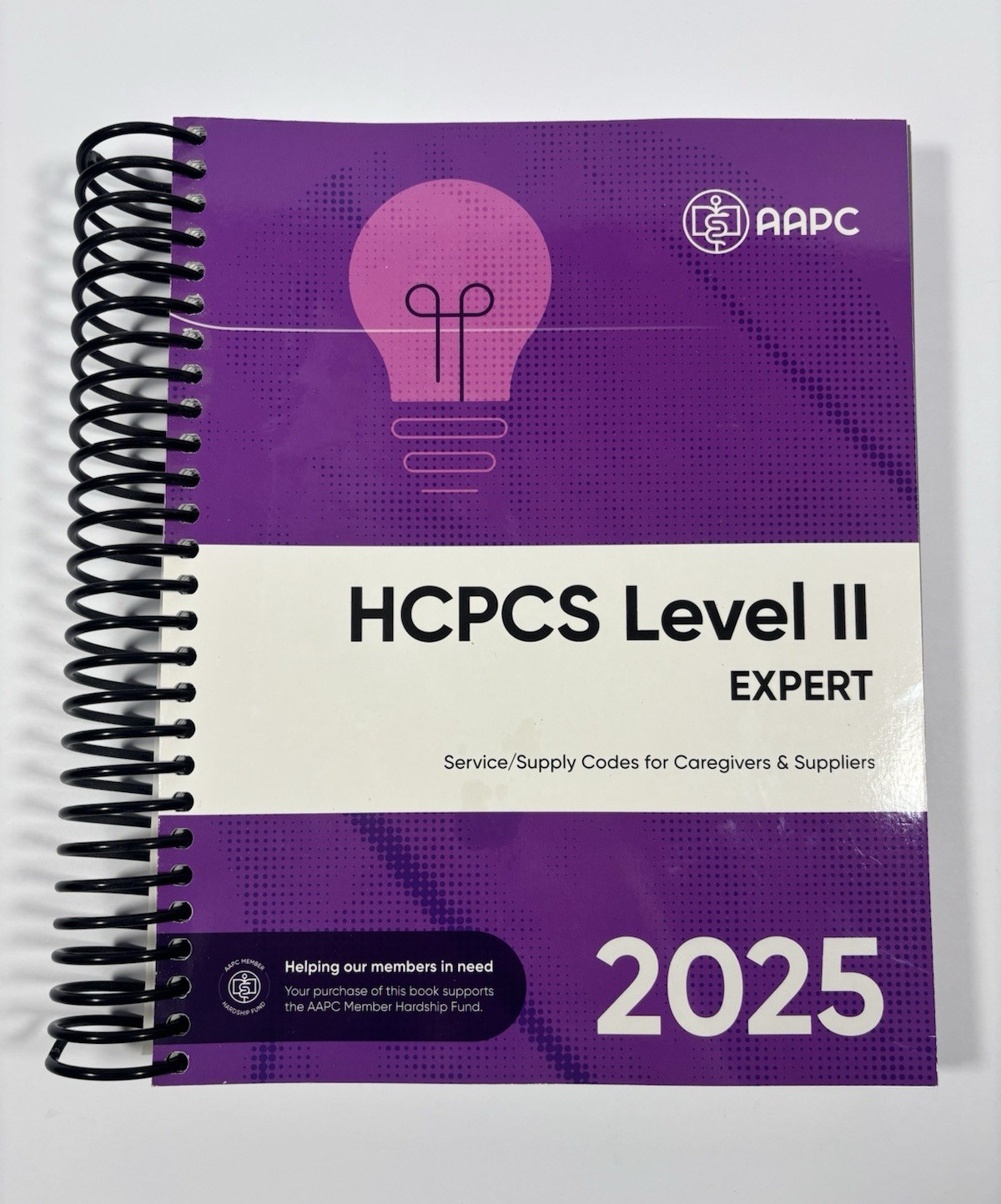 AAPC HCPCS Level II Expert 2025 Spiral Code Book Like New ISBN 9781635277449