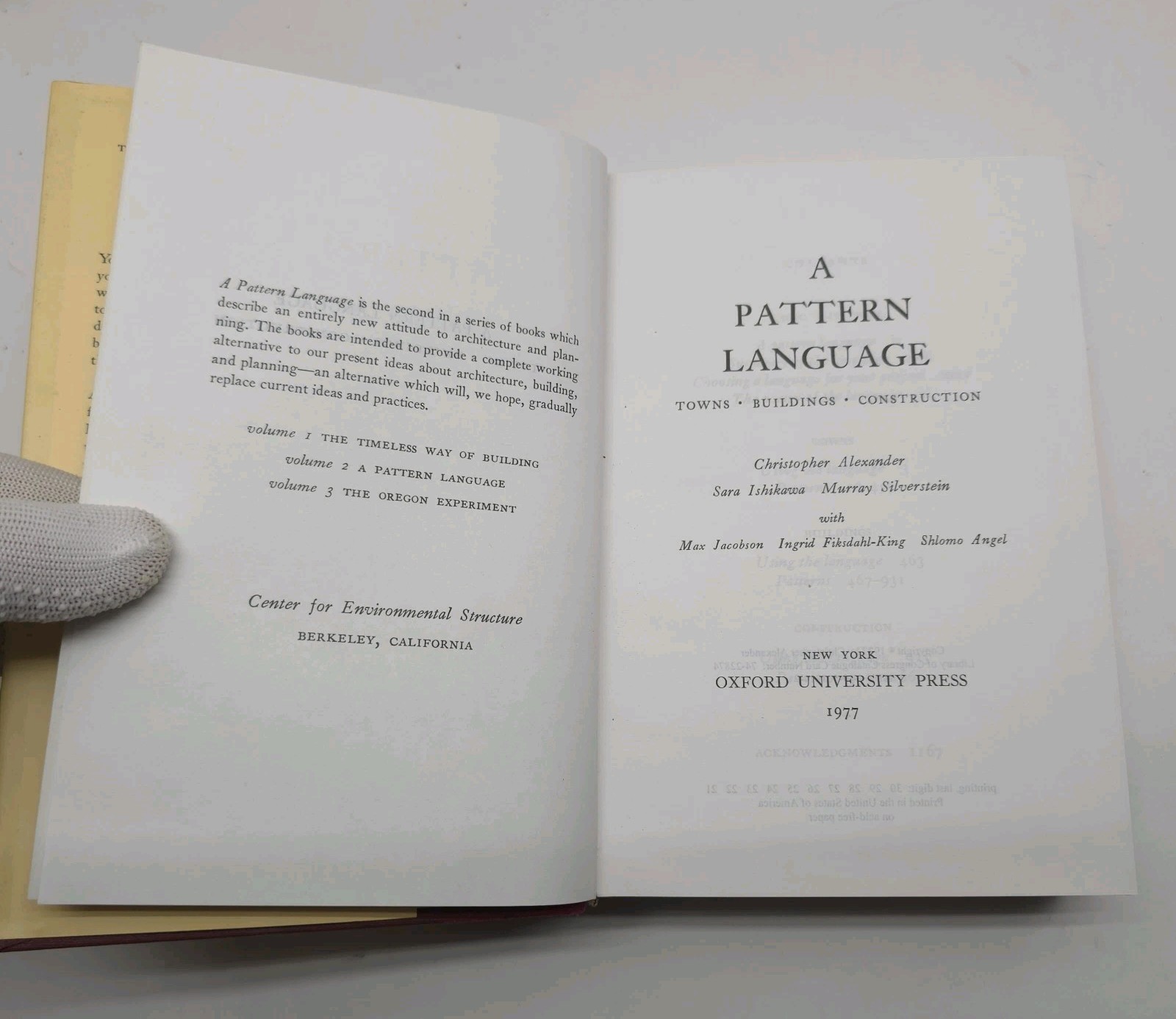 A Pattern Language Christopher Alexander Hardcover Architecture Design Planning