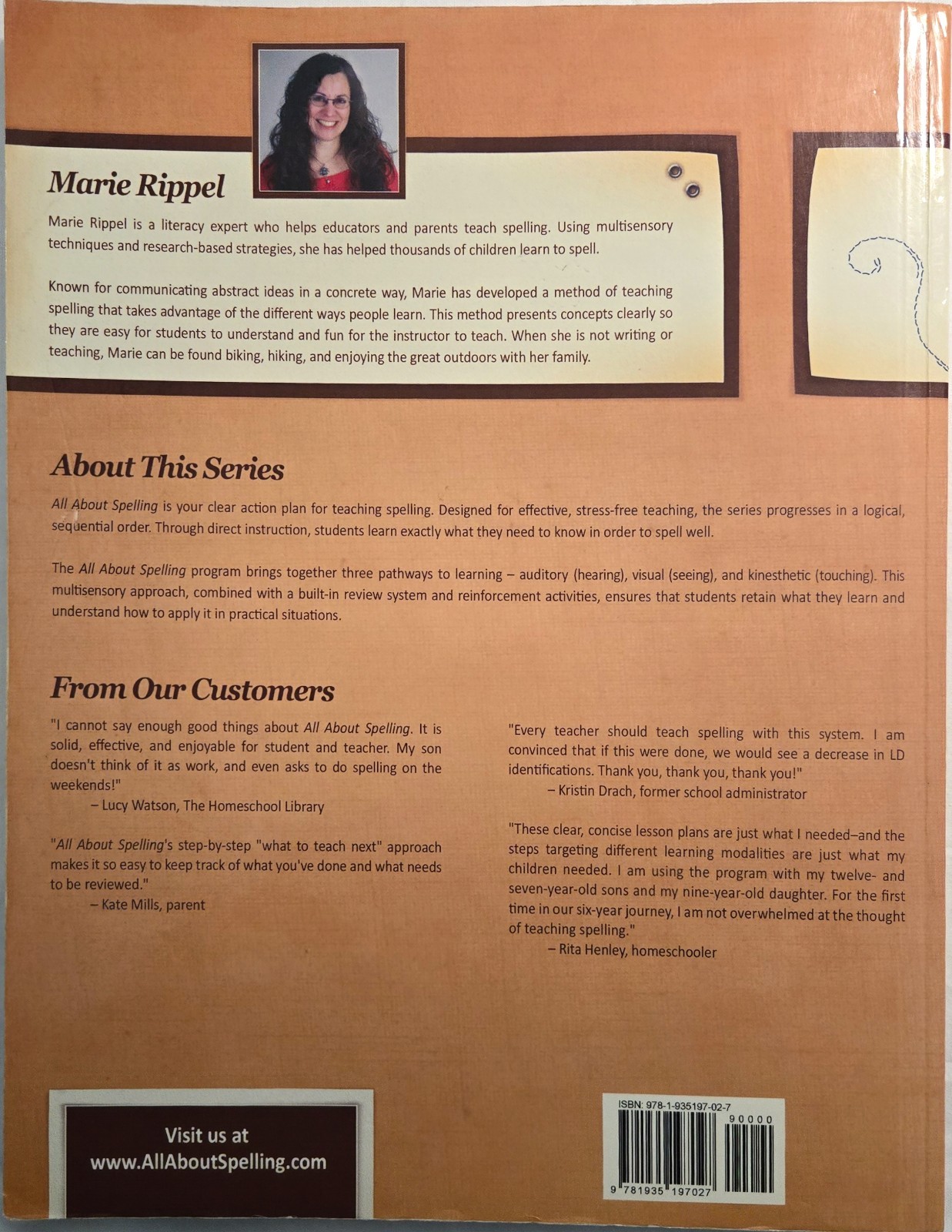 All About Spelling Level 4 Teacher’s Manual ONLY by Marie Rippel (Homeschool)