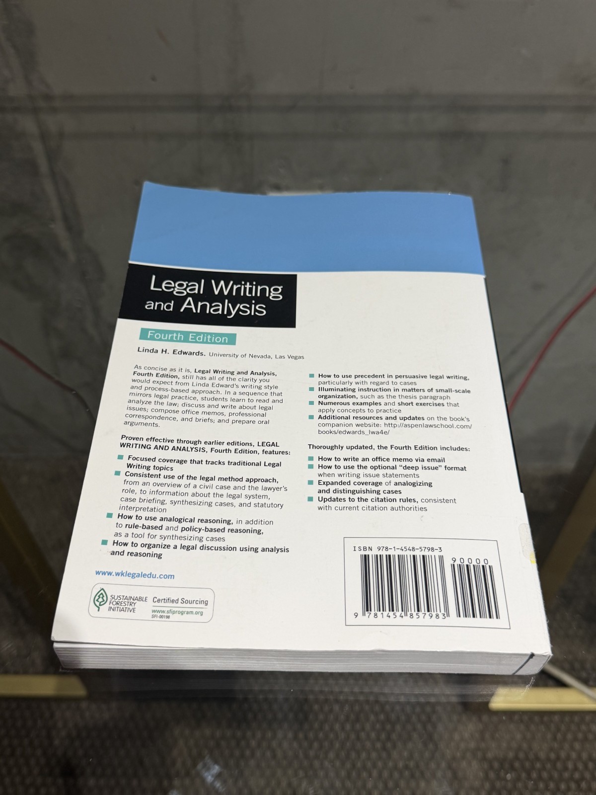 Aspen Coursebook Ser.: Legal Writing and Analysis by Linda H. Edwards (2015,…