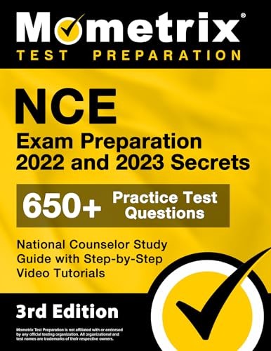 NCE Exam Preparation 2022 and 2023 Secrets…, Mometrix