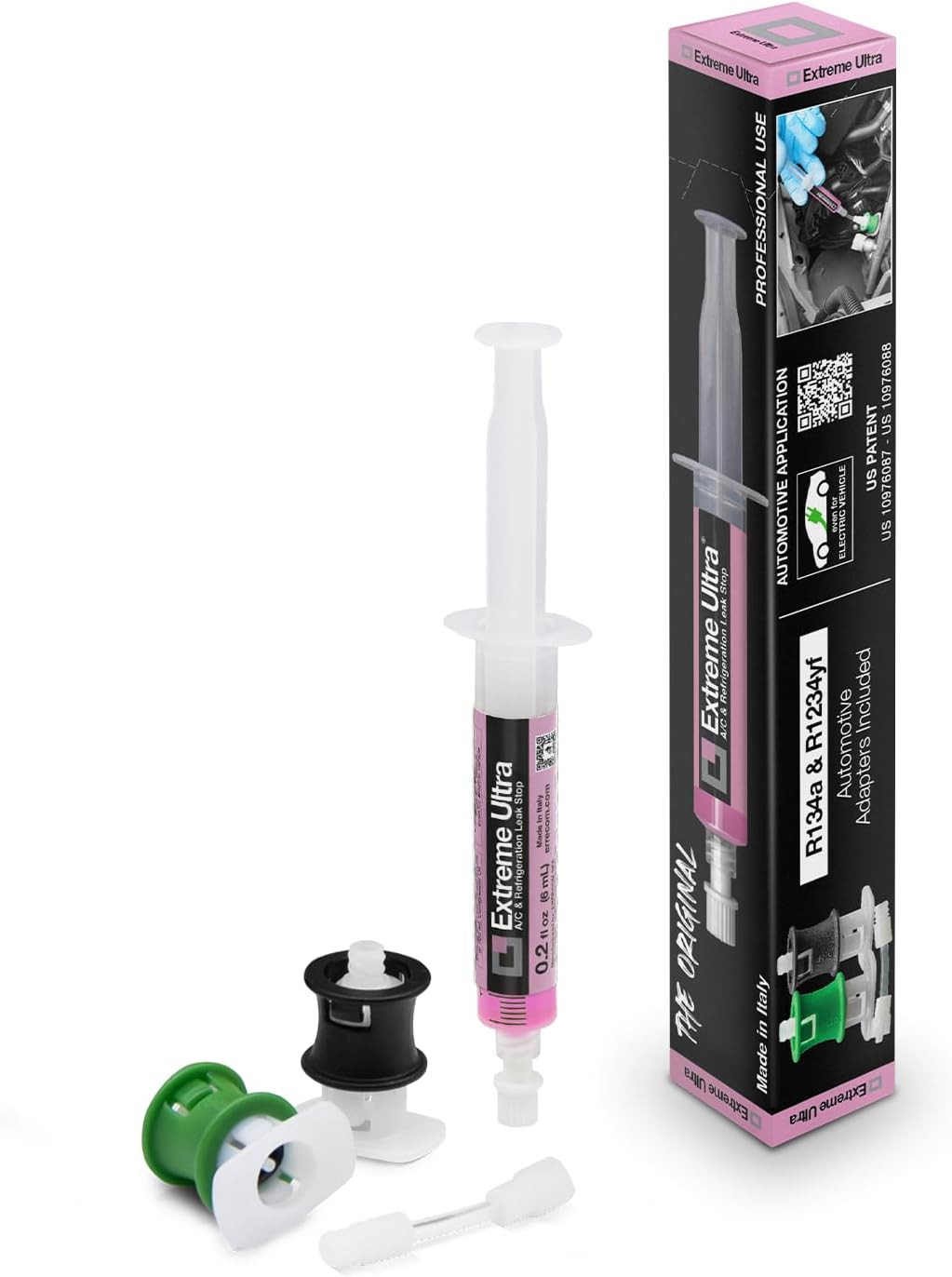 Extreme Ultra AC Leak Stop – 0.2 Fl Oz, R134A & R1234Yf Adapters, for Vehicles