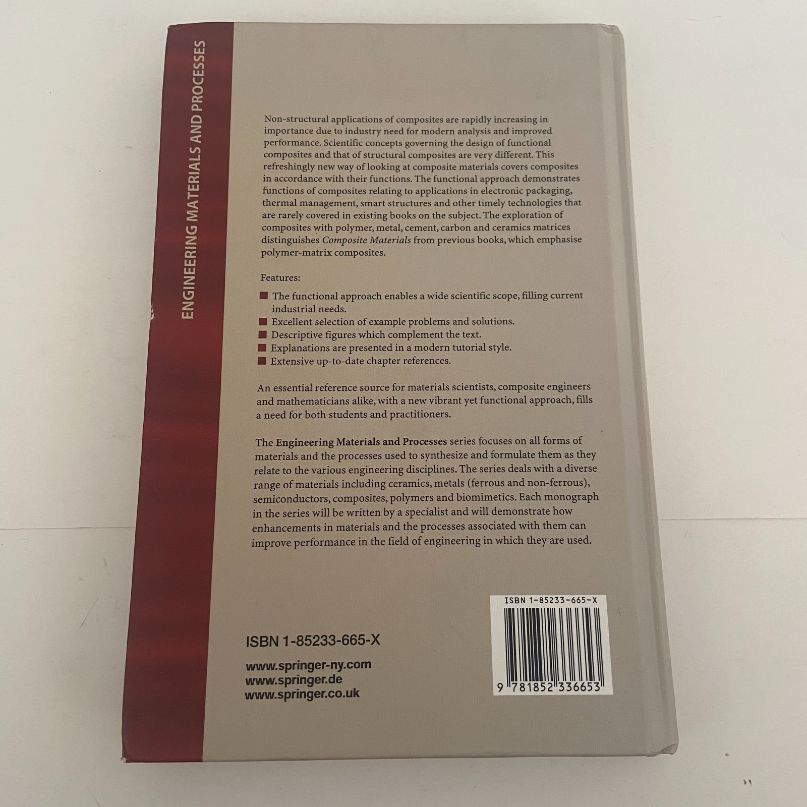 Composite Materials: Science and Applications Hardcover 2004 Functional Material