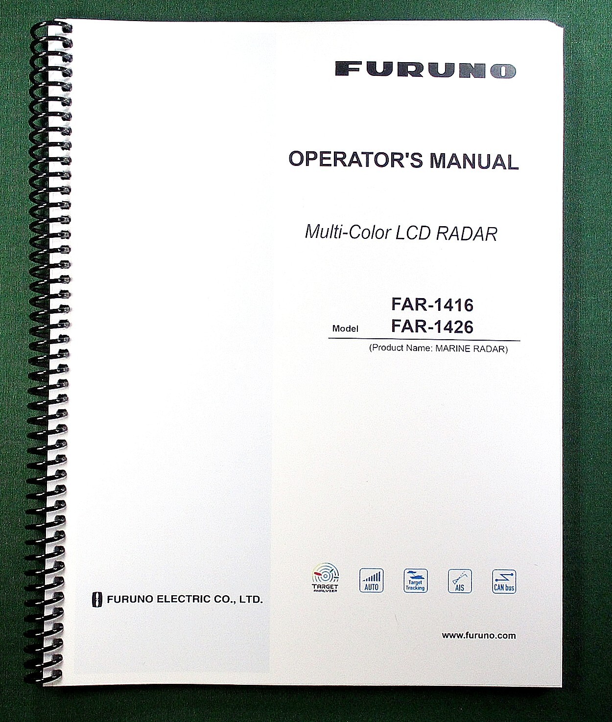 Furuno FAR-1416 FAR-1426 Operator’s Manual: 229 Pages & Clear Covers!