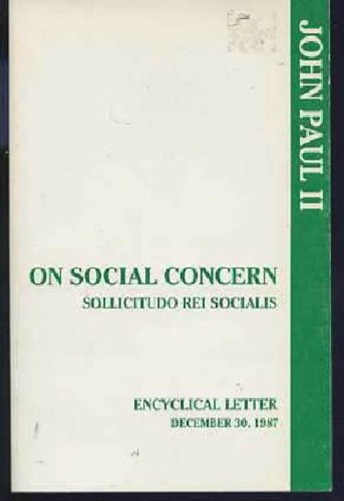 On Social Concern : Sollicitudo Rei Socialis Paperback Pope John