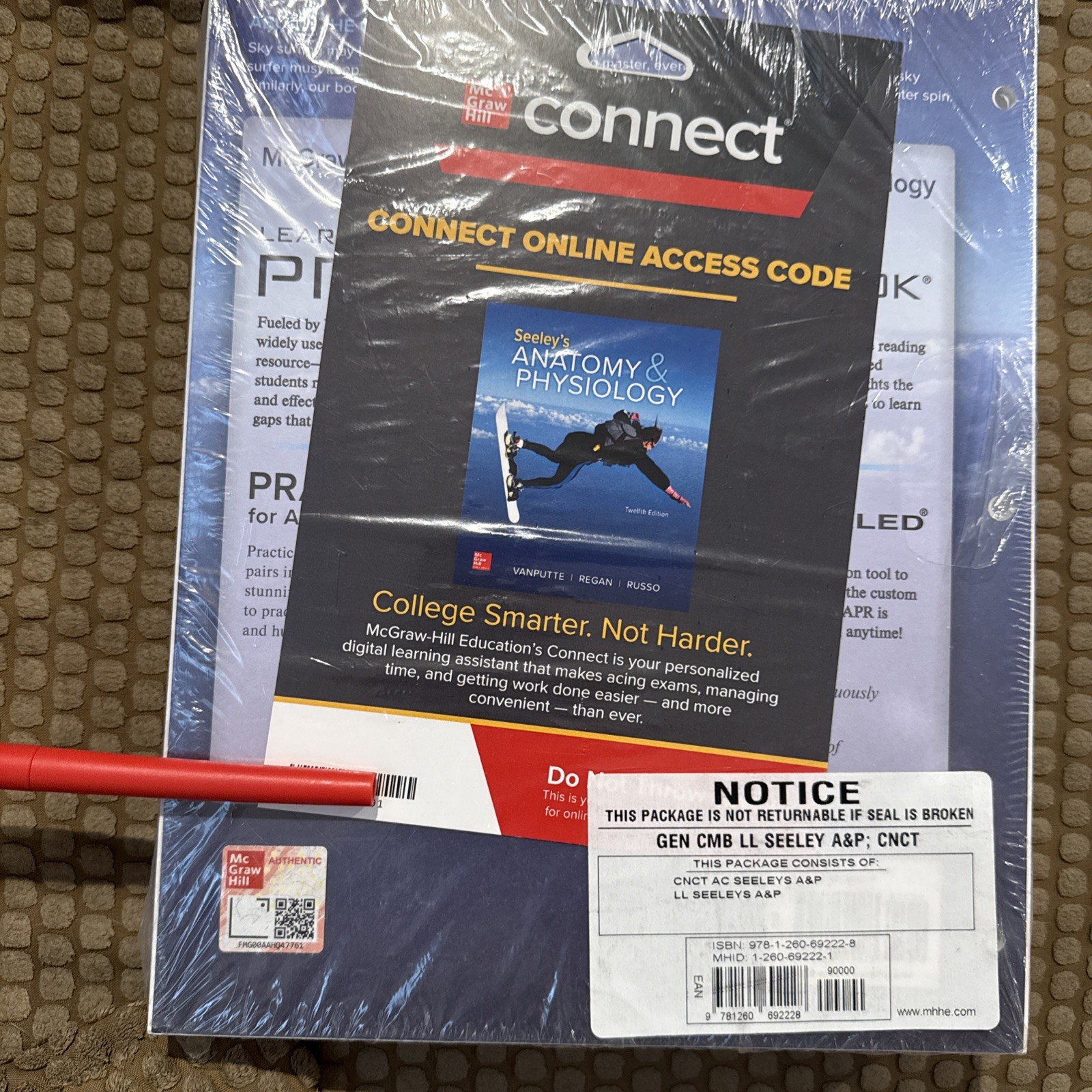 SEELEY’s ANATOMY & PHYSIOLOGY Twelfth Edition with CONNECT ACCESS CARD New
