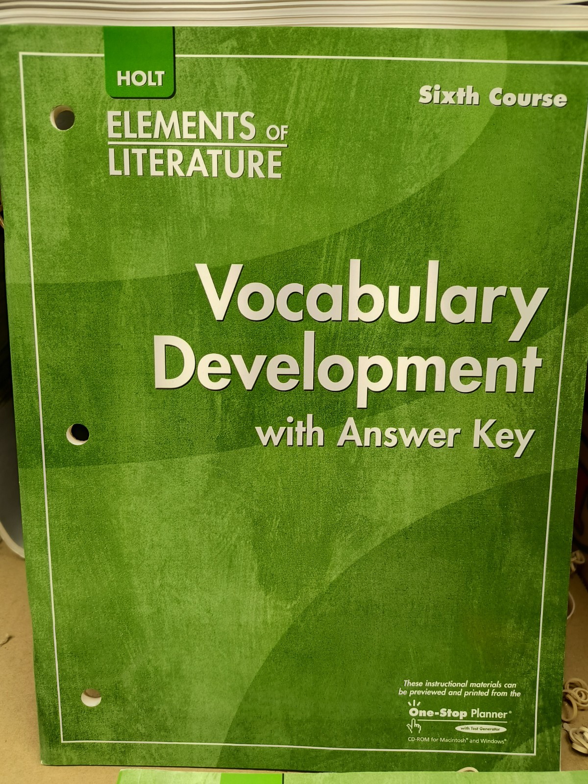 Holt Elements of Literature 6th Course Bundle inc Teacher Materials