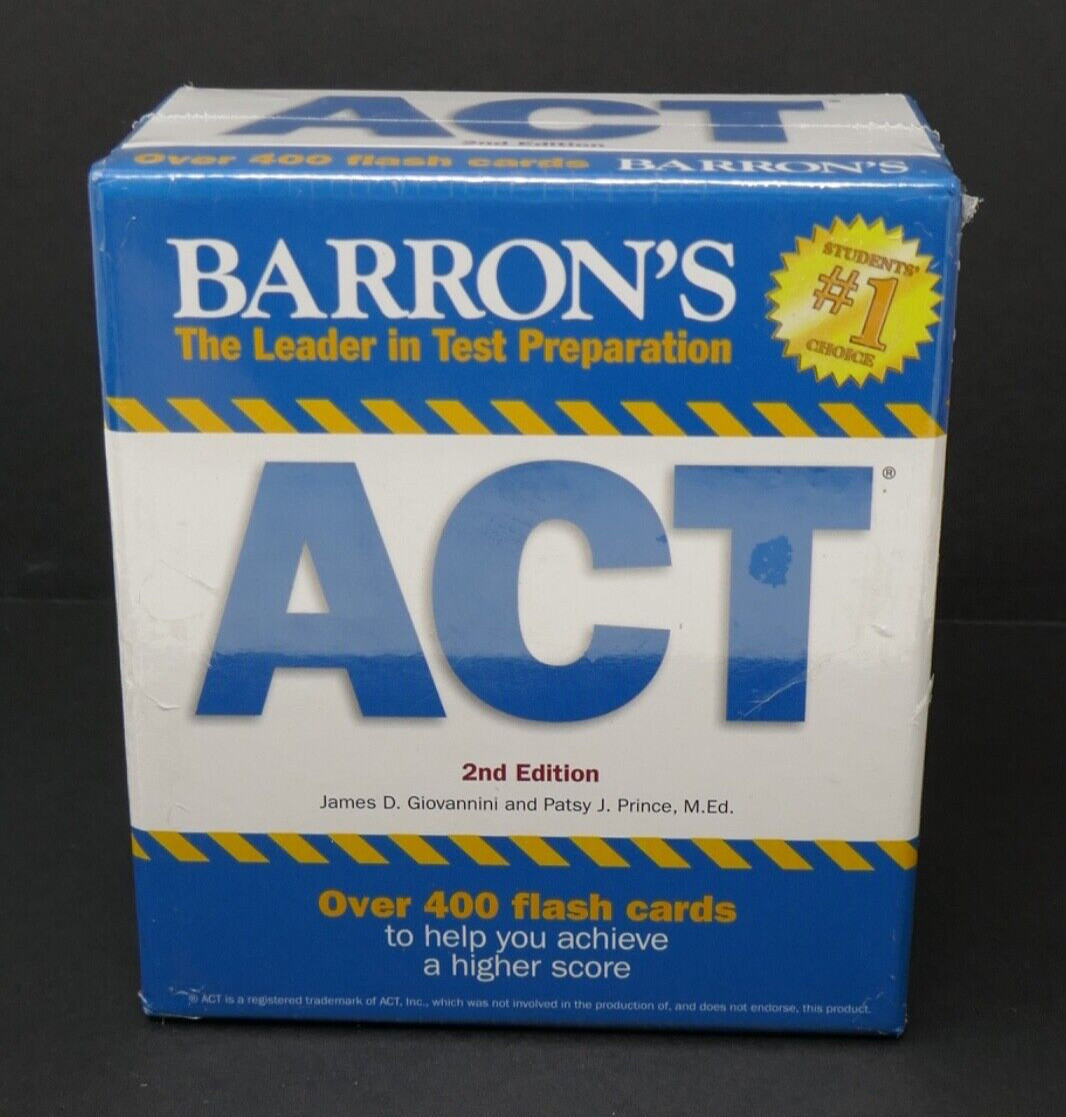Barron’s Test Prep: Barron’s ACT 2nd Edition Flash Cards 400+ Flash Cards SEALED